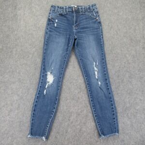 bohme Womens Skinny Jean Distressed Medium Wash Size‎ 26
